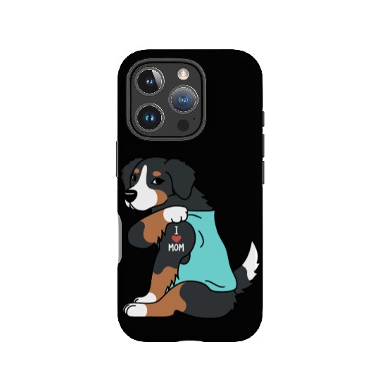 I Love Mom Tattoo Bernese Mountain Dog IPhone Cases