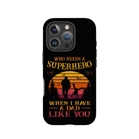Superhero - A Dad Like You - Father's day - 2 Kids IPhone Cases