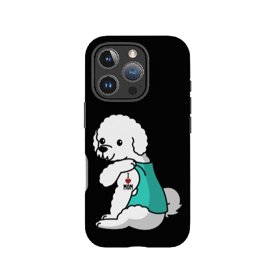 I Love Mom Tattoo Bichon Frise IPhone Cases