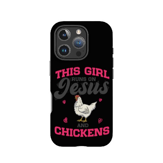 Chicken Farm This Girl Runs On Jesus And Chickens IPhone Cases