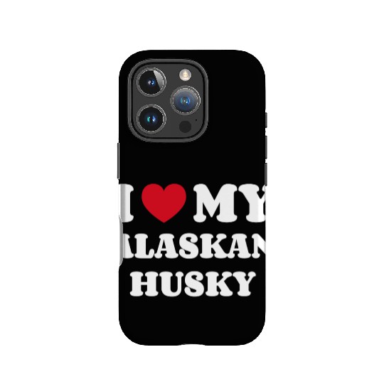 I Love My Alaskan Husky IPhone Cases