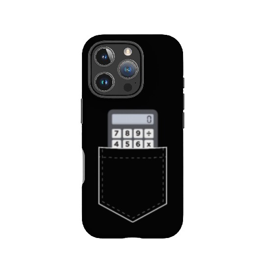 Math Teacher Pocket with calculator funny nerd IPhone Cases