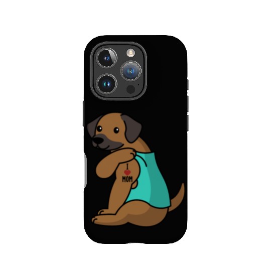 I Love Mom Tattoo Rhodesian Ridgeback IPhone Cases