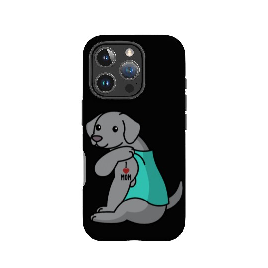 I Love Mom Tattoo Weimaraner IPhone Cases