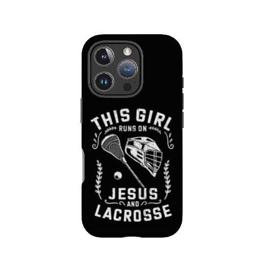 Christian This Girl Runs On Jesus And Lacrosse IPhone Cases