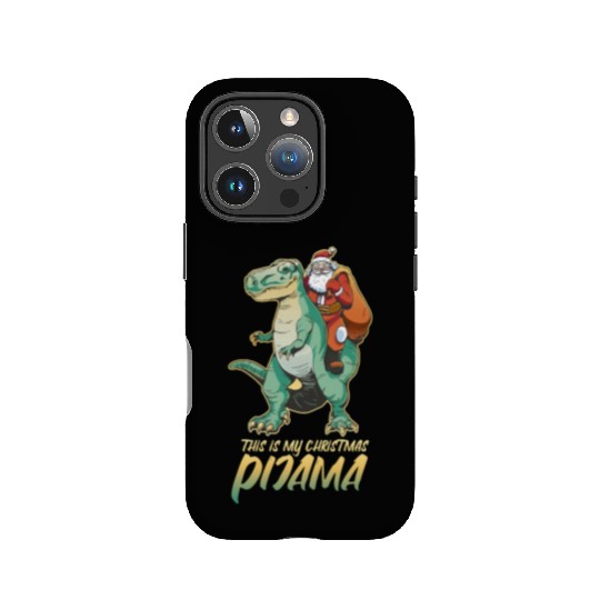 T Rex Santa Pijamas IPhone Cases