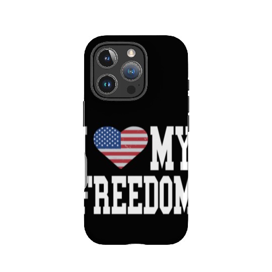 Patriotic American Flag I Heart Freedom, I Love IPhone Cases