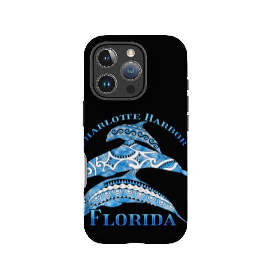 Charlotte Harbor Florida Vacation Tribal Dolphins IPhone Cases