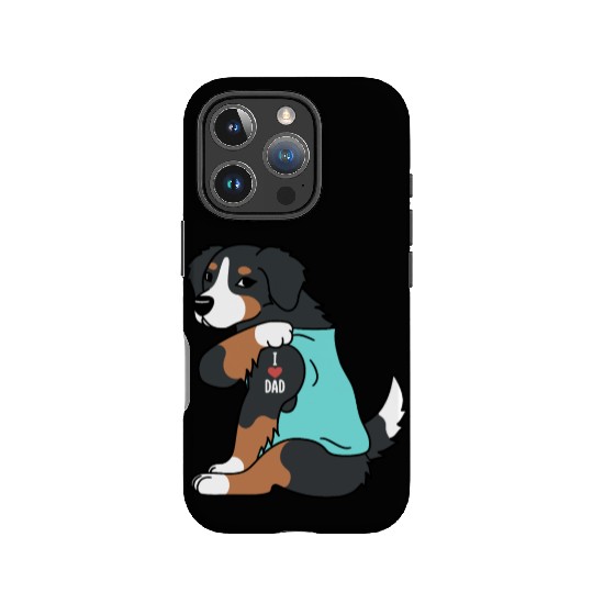 I Love Dad Bernese Mountain Dog IPhone Cases