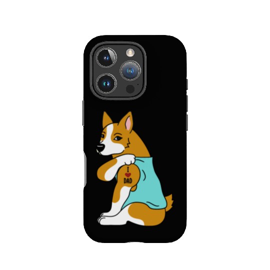 I Love Dad Corgi IPhone Cases