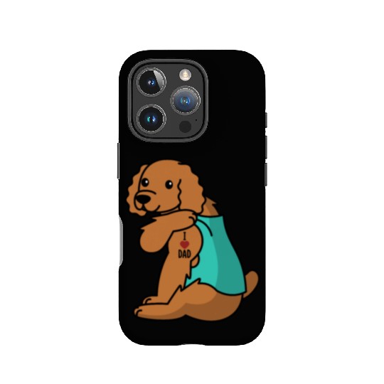 I Love Dad Cocker Spaniel IPhone Cases