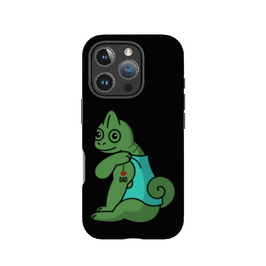 I Love Dad Chameleon Reptile IPhone Cases