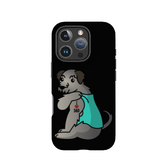 I Love Dad Irish Wolfhound IPhone Cases