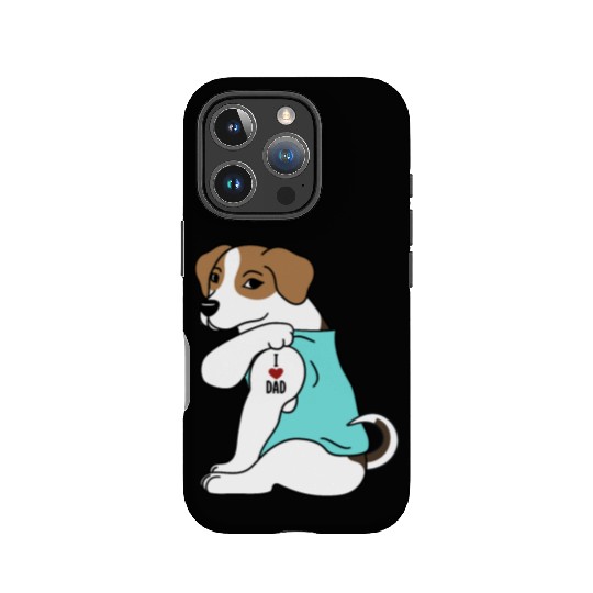 I Love Dad Jack Russell Terrier IPhone Cases
