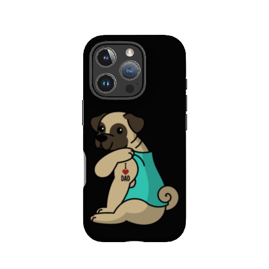 I Love Dad Pug IPhone Cases