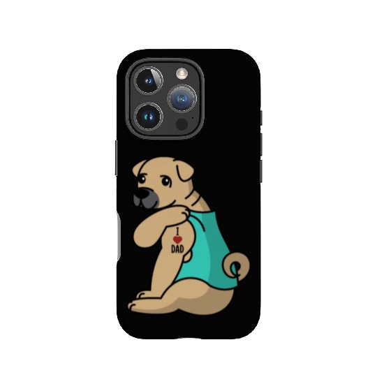 I Love Dad Shar Pei IPhone Cases