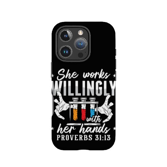 Lab Tech She Works Willingly Laboratory Technician IPhone Cases