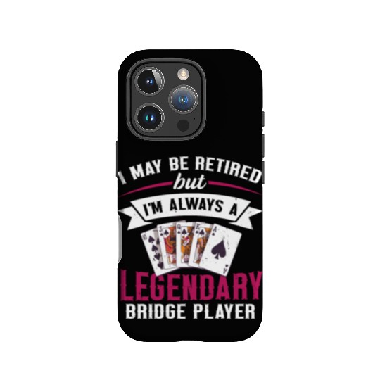Card Game Bridge Design for a Retired Bridge Nerd IPhone Cases