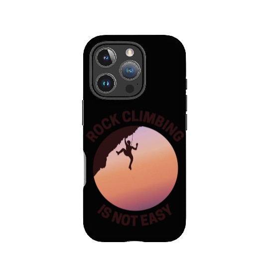 Rock Climbing Rappelling Not Easy IPhone Cases