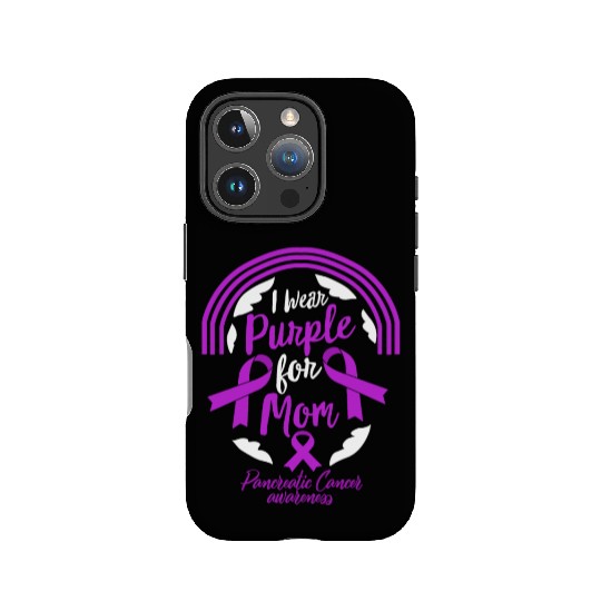 Pancreatic Cancer IPhone Cases, I Wear Purple For My Mom