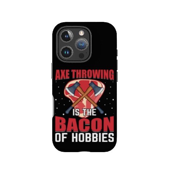 Axe Throwing Is the Bacon of Hobbies - Funny Pig IPhone Cases