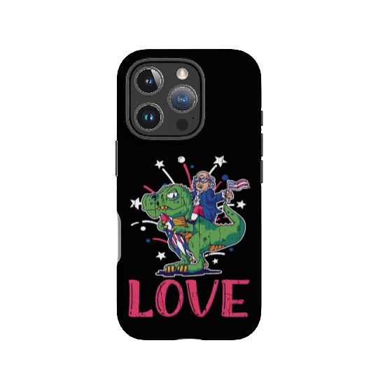 Love America Washington Dinosaur USA 4th Of July IPhone Cases