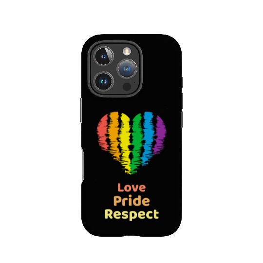 Love Pride Respect. Rainbow Heart For Oslo IPhone Cases