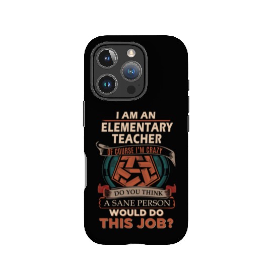 Elementary Teacher IPhone Cases - Sane Person Gift Item
