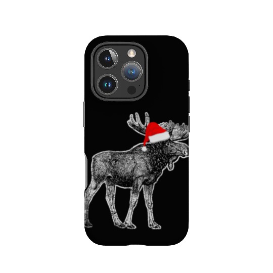 Moose Santa Christmas Canada Alaska IPhone Cases