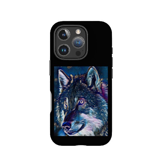 Cut Out Sticker Of Wolf In Midnight IPhone Cases