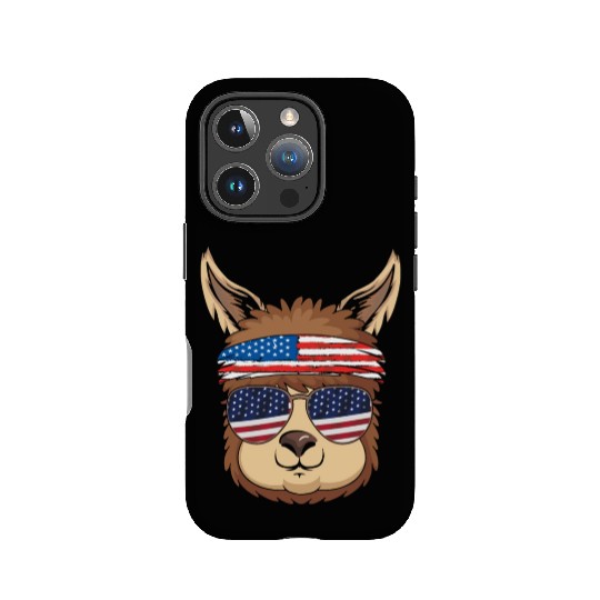 Cute Llama America American Flag Happy 4th Of July IPhone Cases
