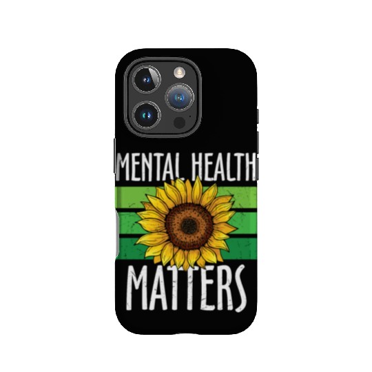 Mental Health Matters Green Sunflower IPhone Cases