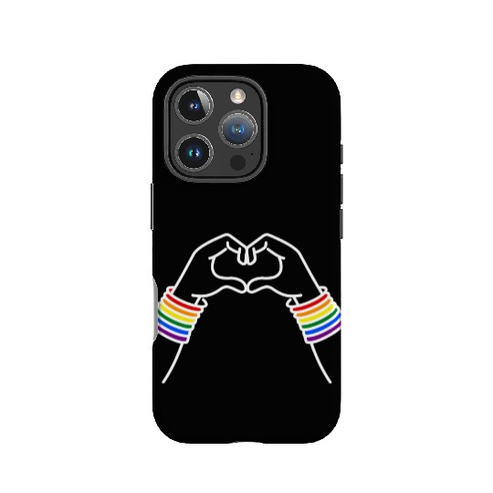 LGBT pride rainbow heart IPhone Cases