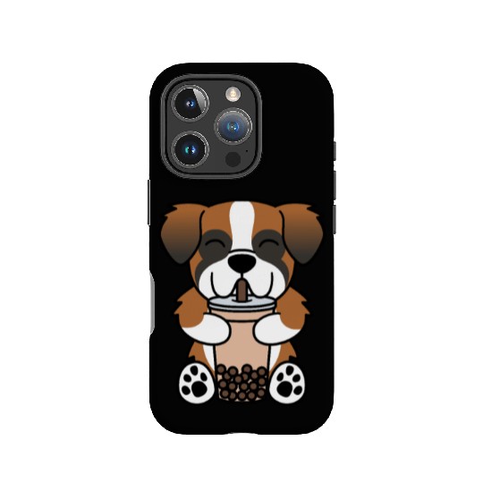 Saint Bernard Boba Bubble Tea IPhone Cases