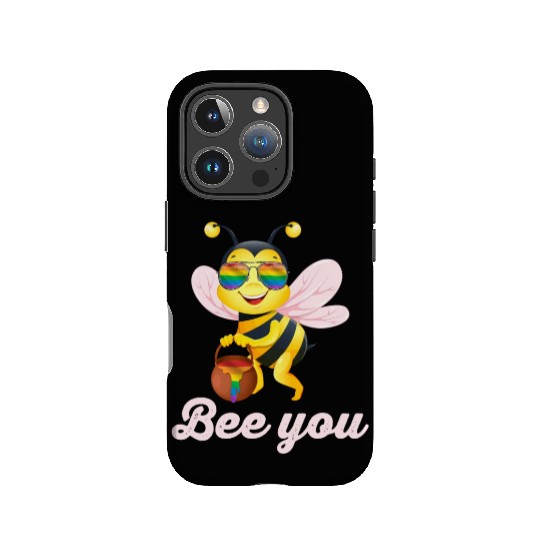 Cute Bee LGBT Gay Lesbian Pride Rainbow Honey IPhone Cases