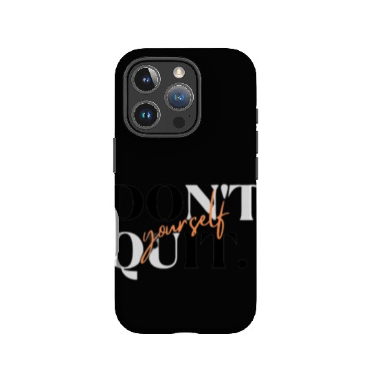 Black Orange Simple Typography IPhone Cases