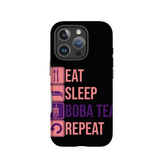 Eat Sleep Boba Tea IPhone Cases