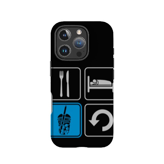 Boba Tea Repeat daily IPhone Cases