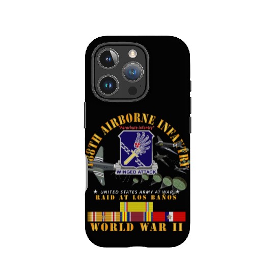 Army 188th Airborne Infantry Raid at Los Baños W J IPhone Cases