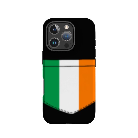 irish flag in a shape of a pocket IPhone Cases