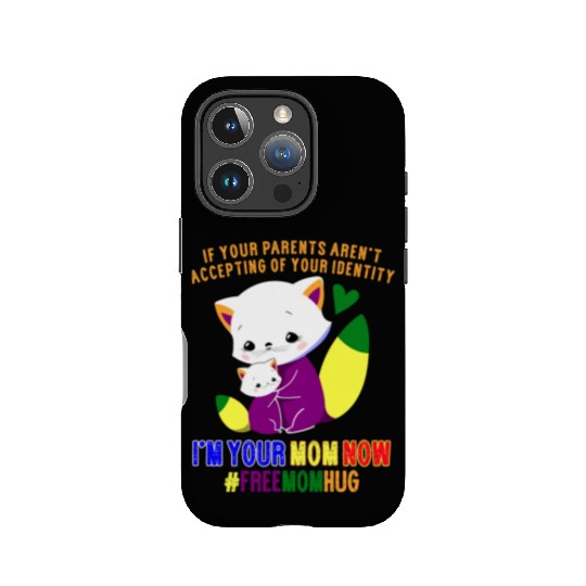 Free Mom Hugs Proud Mama Cat and Kitten Pride IPhone Cases