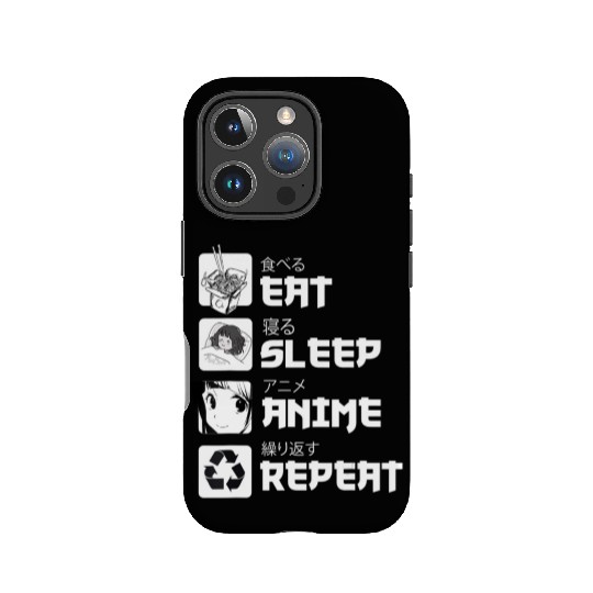 Awesome Anime Eat Sleep Anime Repeat Teenager IPhone Cases