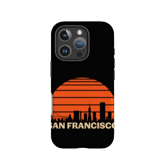 Retro San Francisco California Skyline IPhone Cases