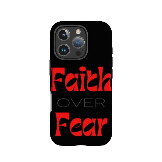 Faith over Fear Typography IPhone Cases
