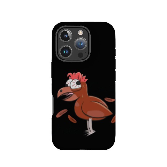 Crazy Shocked Farm Chicken Funny Cartoon Brown IPhone Cases