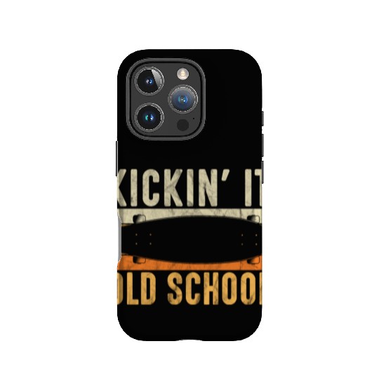 Kickin' It Old School Skateboarder Funny Skateboar IPhone Cases
