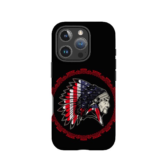 Native American Chief US Flag Indian IPhone Cases