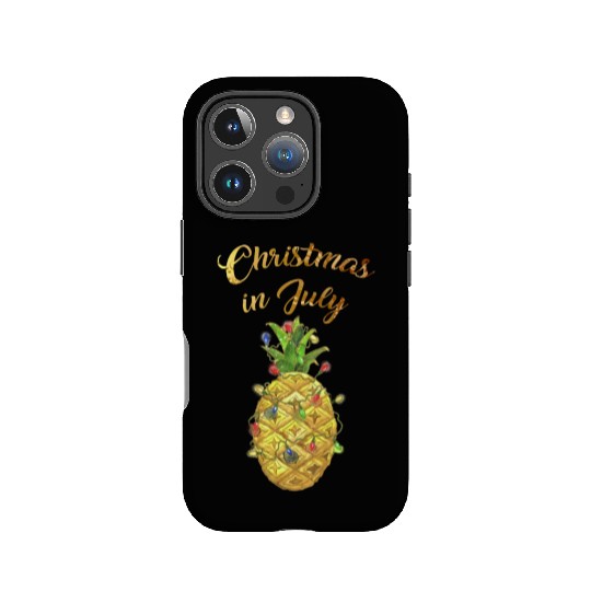 Christmas In July Pineapple Xmas Tree Lights IPhone Cases