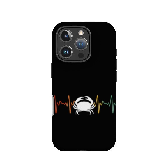Retro Crab Heartbeat IPhone Cases