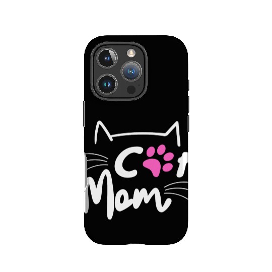 Best Cat Mom Ever with Paw for Mother IPhone Cases